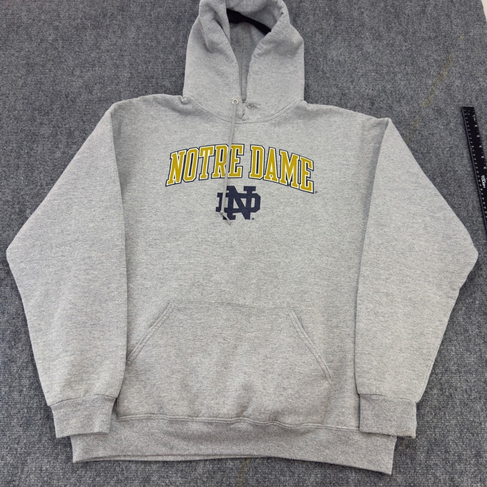 The Victory Notre Dame Fighting Irish Hoodie Sweatshirt Heather Gray Size XL